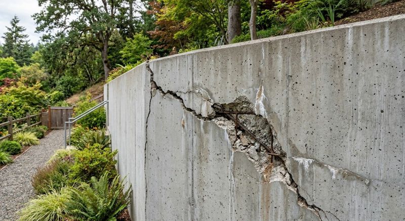Concrete Retaining Wall Repair in Corpus Christi, TX
