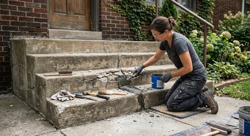 Cracked Stairs Repair in Miami Dade County, FL