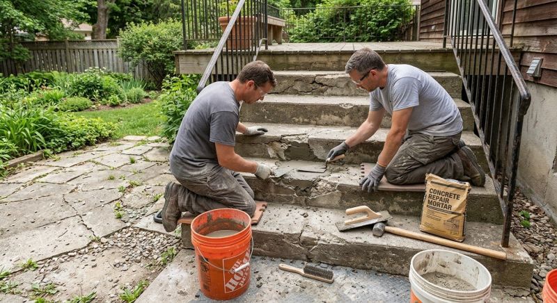 Patio Stairs Repair in Des Moines, IA
