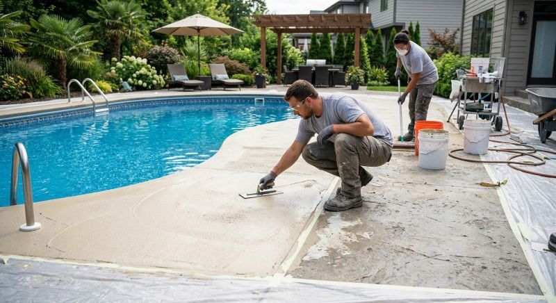 Pool Deck Resurfacing in West Des Moines, IA
