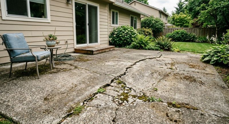 Cement Patio Repair in West Des Moines, IA
