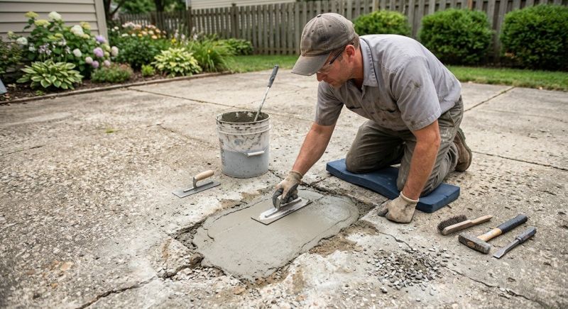 Cement Patio Repair in Albany, NY