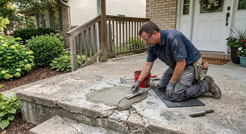 Chipped Concrete Repair in West Des Moines, IA