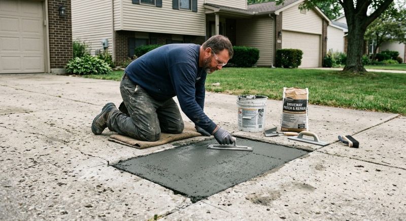 Concrete Driveway Patching in West Des Moines, IA