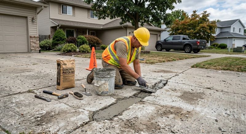 Concrete Driveway Patching in West Des Moines, IA