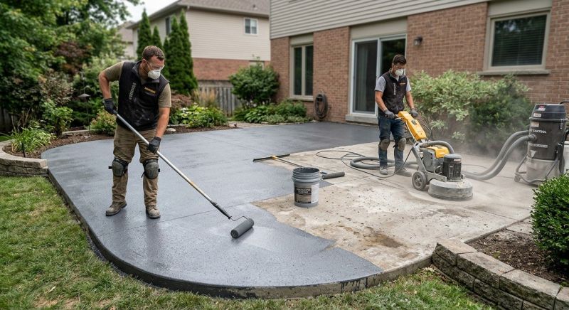 Concrete Patio Refinishing in Des Moines, IA