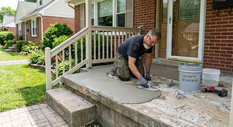 Concrete Porch Resurfacing in Des Moines, IA