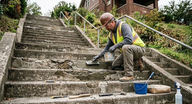 Cracked Stairs Repair in Miami Dade County, FL