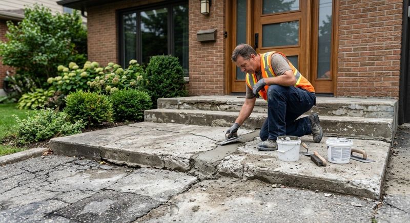 Entryway Concrete Repair in Des Moines, IA