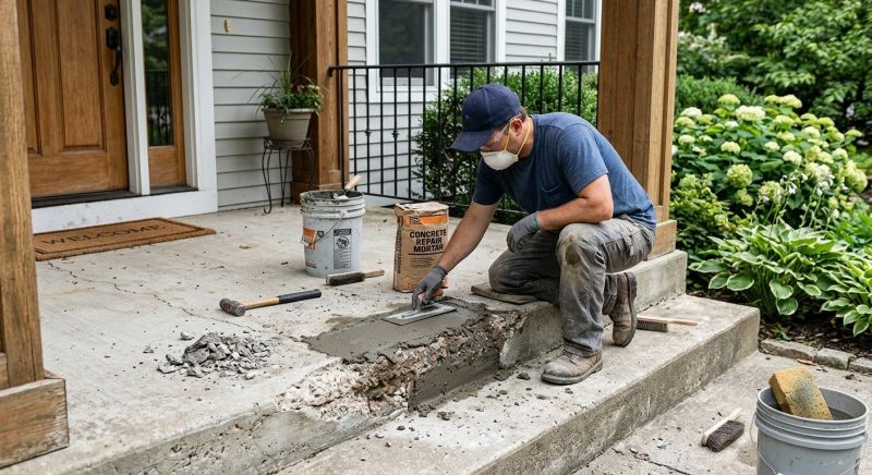 Exposed Aggregate Repair in West Des Moines, IA