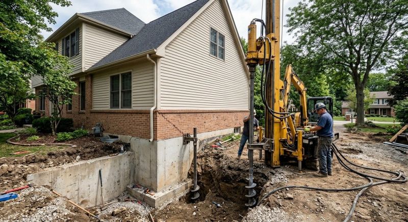 Helical Pile Installation in Columbus, OH