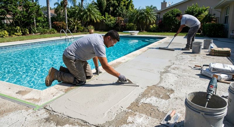 Pool Deck Resurfacing in West Des Moines, IA