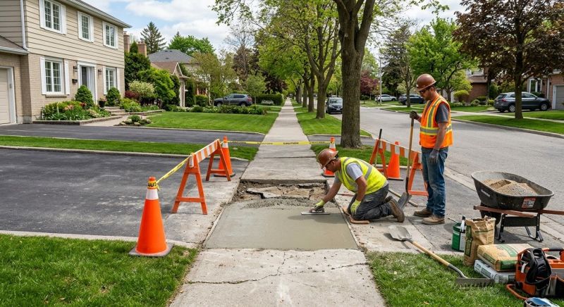 Sidewalk Concrete Repair in West Des Moines, IA